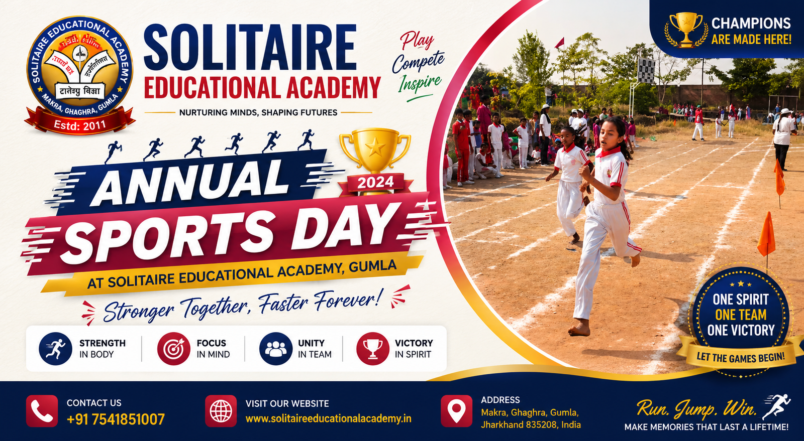 Annual sports day at Solitaire Academy