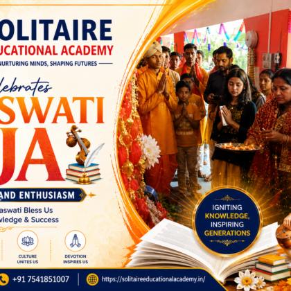 Solitaire Educational Academy Celebrates Saraswati Puja with Devotion and Enthusiasm