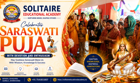 Solitaire Educational Academy Celebrates Saraswati Puja with Devotion and Enthusiasm